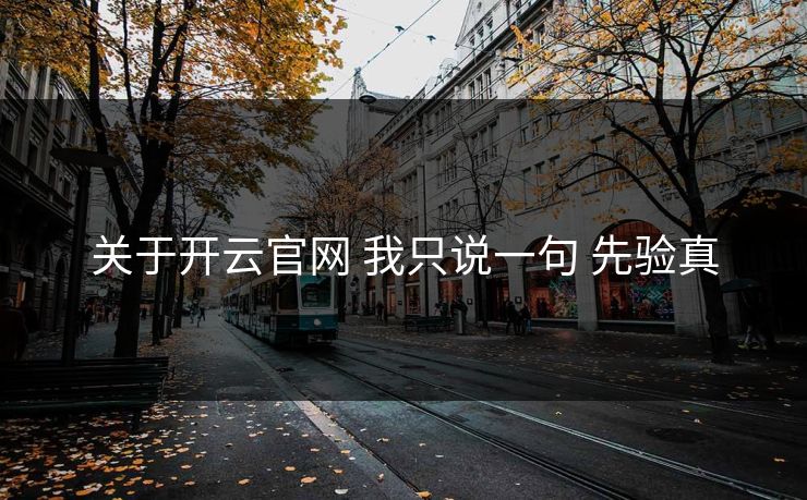 关于开云官网 我只说一句 先验真